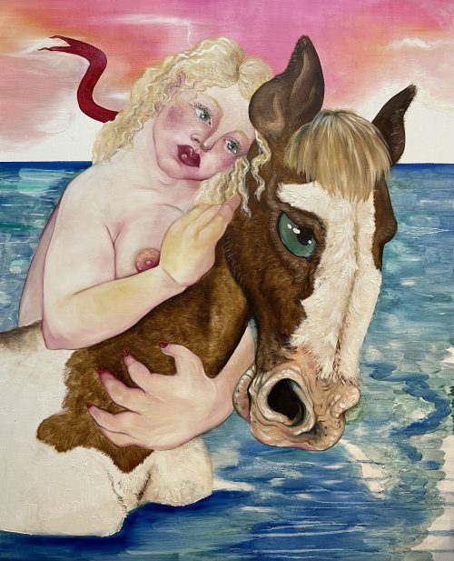 Margaux Laurens-Neel, "Sea ride", 100x81cm, Huile sur toile