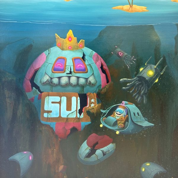 Fajar Amali " Behind a mystery revealed by dr.slump" 100cm x 85cm Acrylic, Areosol on Canvas