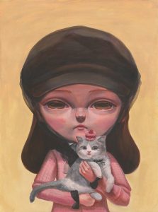 Cheong Yoon, "My Sweet girl" 130 x 97 cm Mixed media on canvas